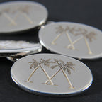 Sterling Silver Oval Cufflinks PINK HOUSE
