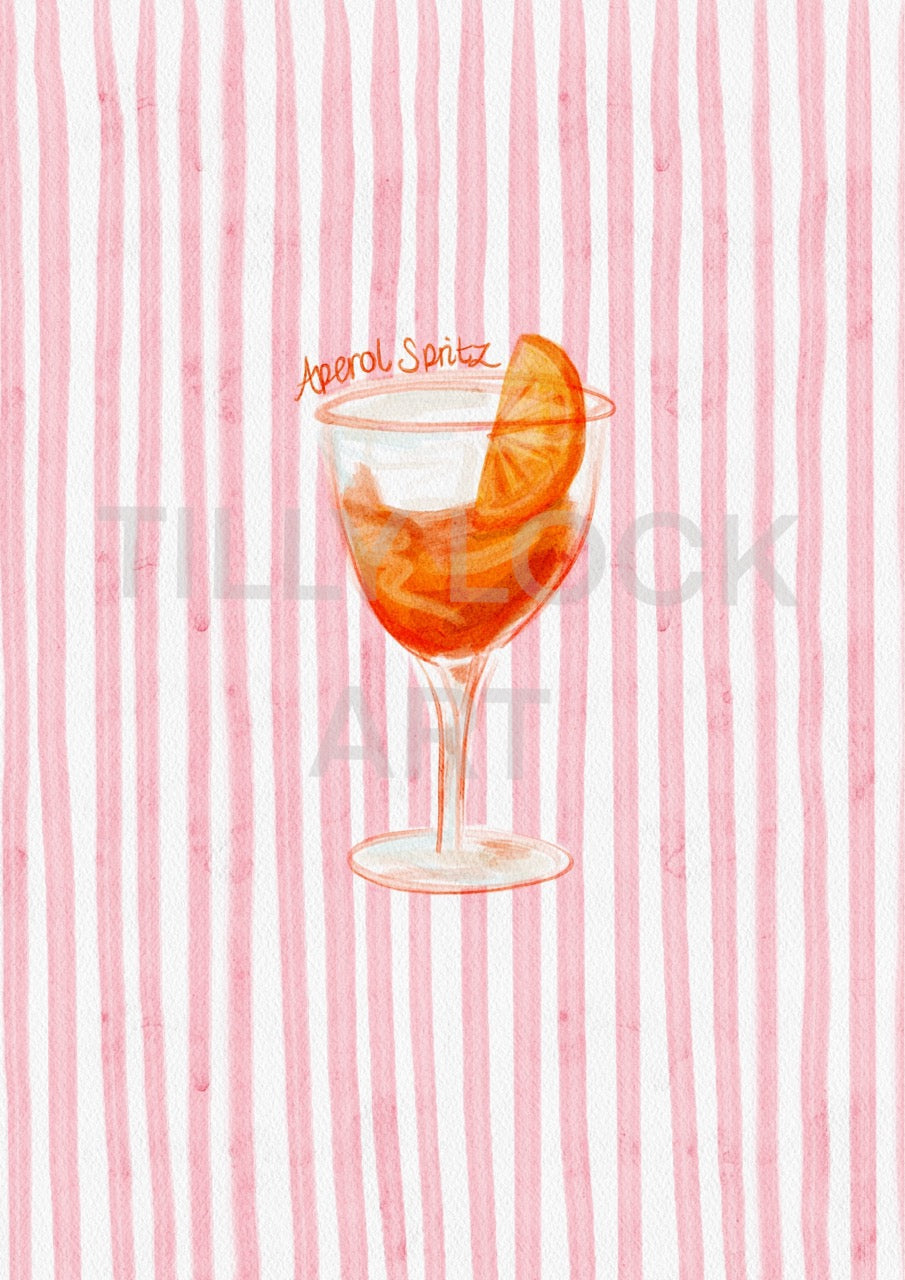 STRIPY APEROL ~ PINK
