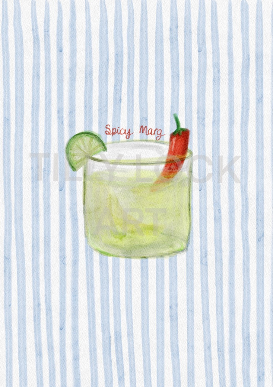 STRIPY SPICY MARG ~ BLUE