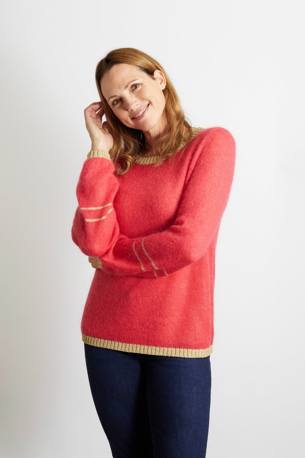 Lottie Jumper with Lurex Trim Detail