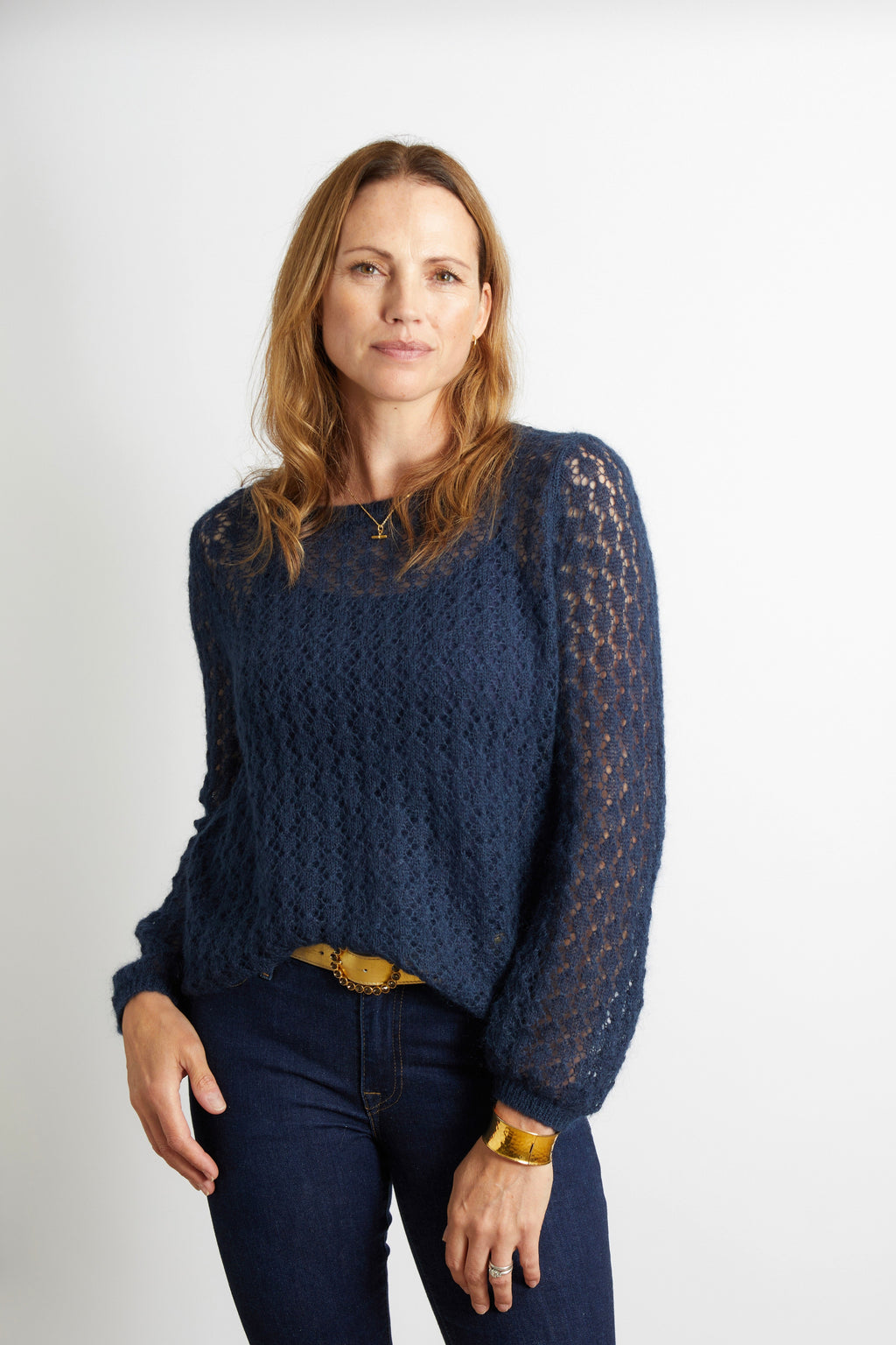 Olivia Pointelle Knit Women’s Sweater Top