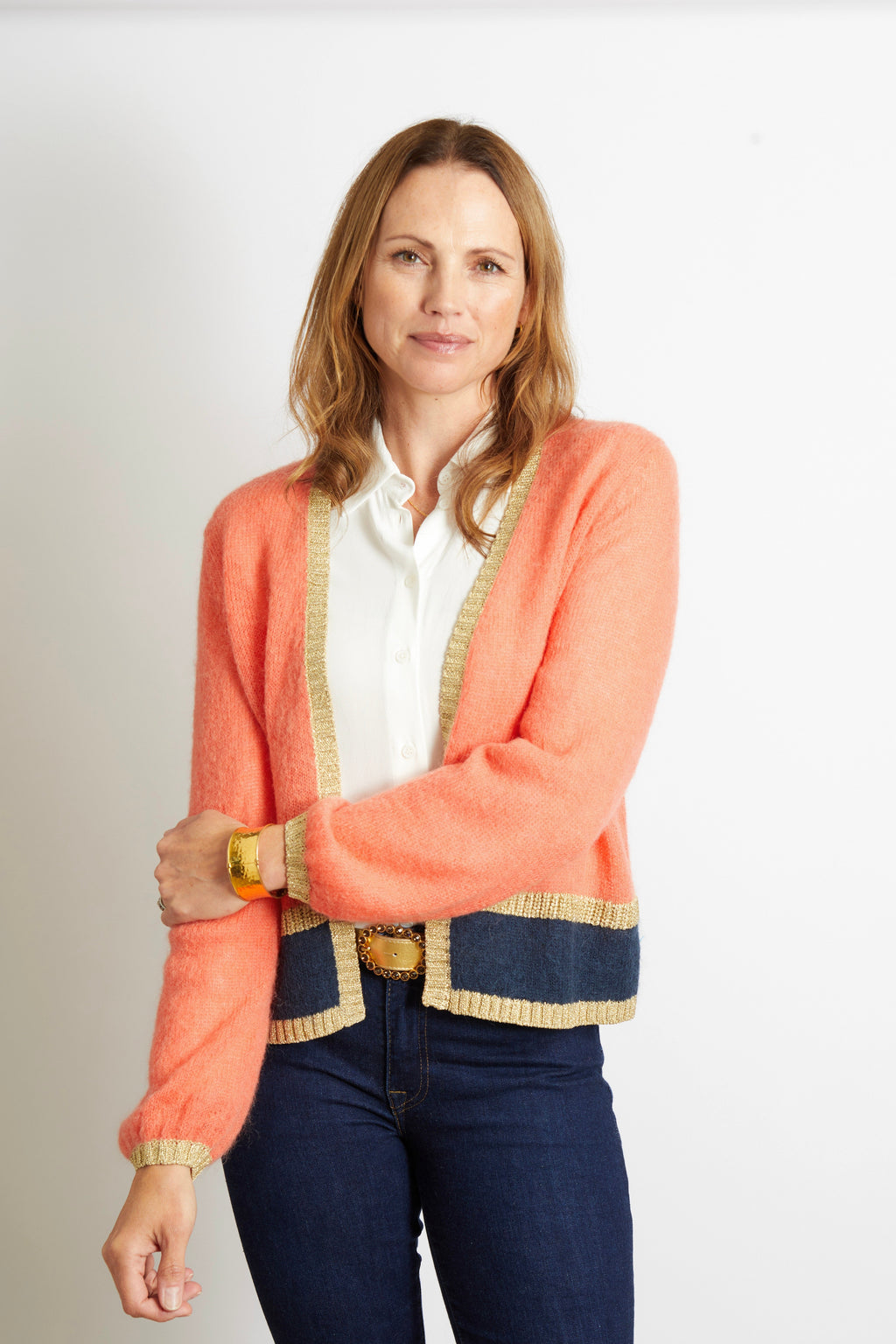 Sophie Cardigan with Lurex Trim