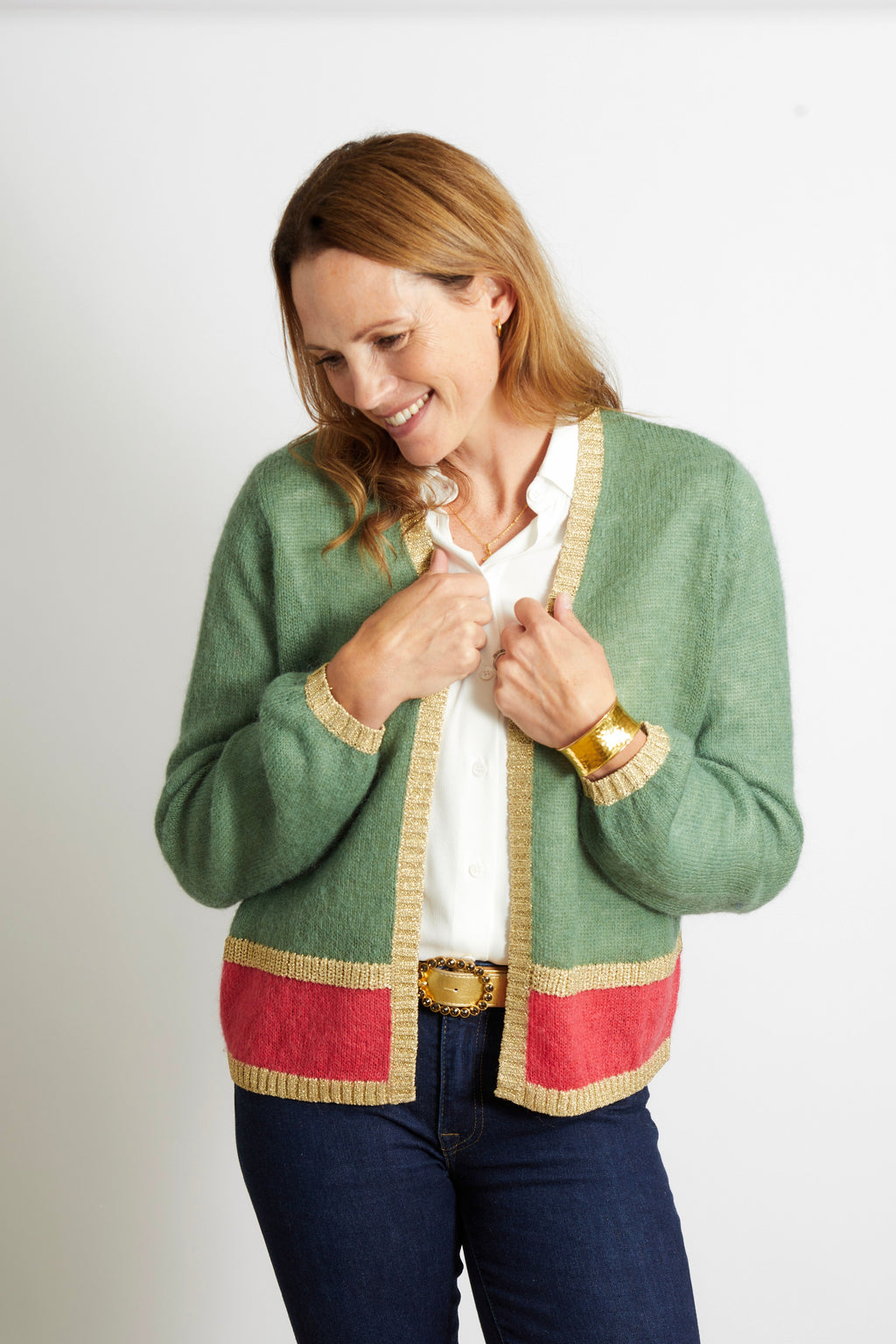 Sophie Cardigan with Lurex Trim