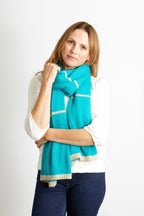 Harriet Scarf with Gold Sparkle Lurex Trim - Orange