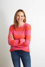 Sasha Colourful Striped Jumper in Aqua Blue and Turquoise