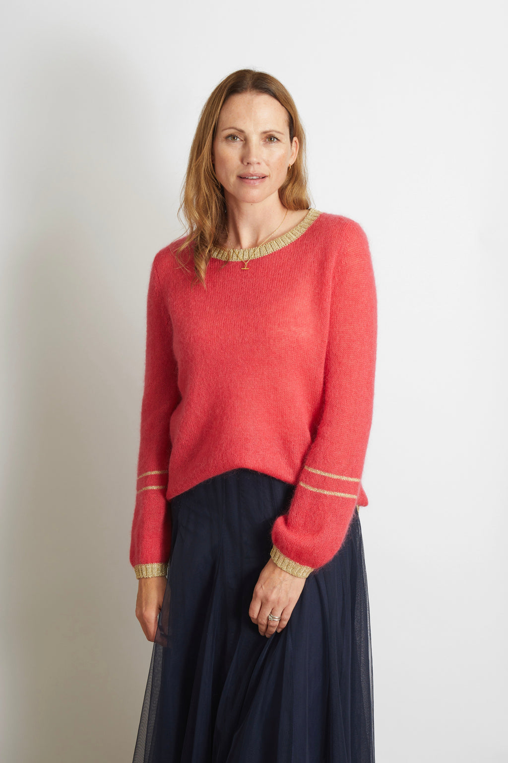 Lottie Jumper with Lurex Trim Detail
