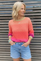 Amelia Ombre Mohair & Merino Knit Jumper with Lurex Trim