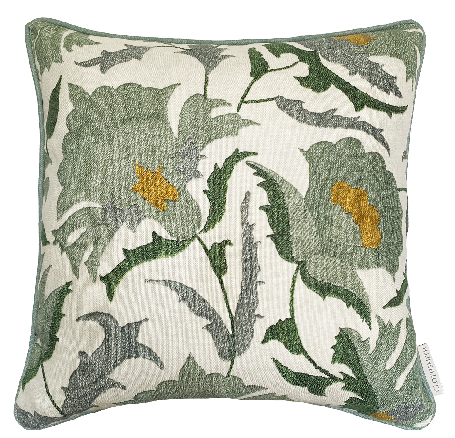 Suzani Square Cushion - Blue Green