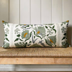 Suzani Lumbar Cushion - Blue Green