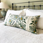 Suzani Lumbar Cushion - Blue Green