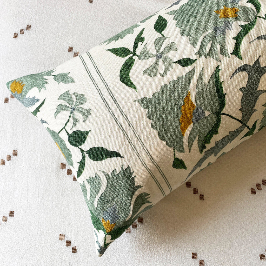 Suzani Lumbar Cushion - Blue Green