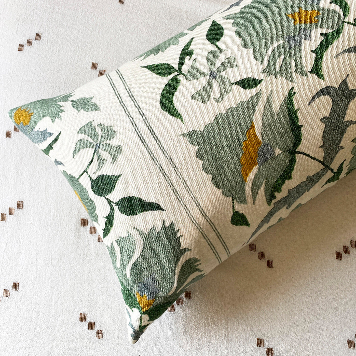 Suzani Lumbar Cushion - Blue Green