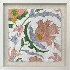 Suzani Framed Embroidery Print Small - Pink II