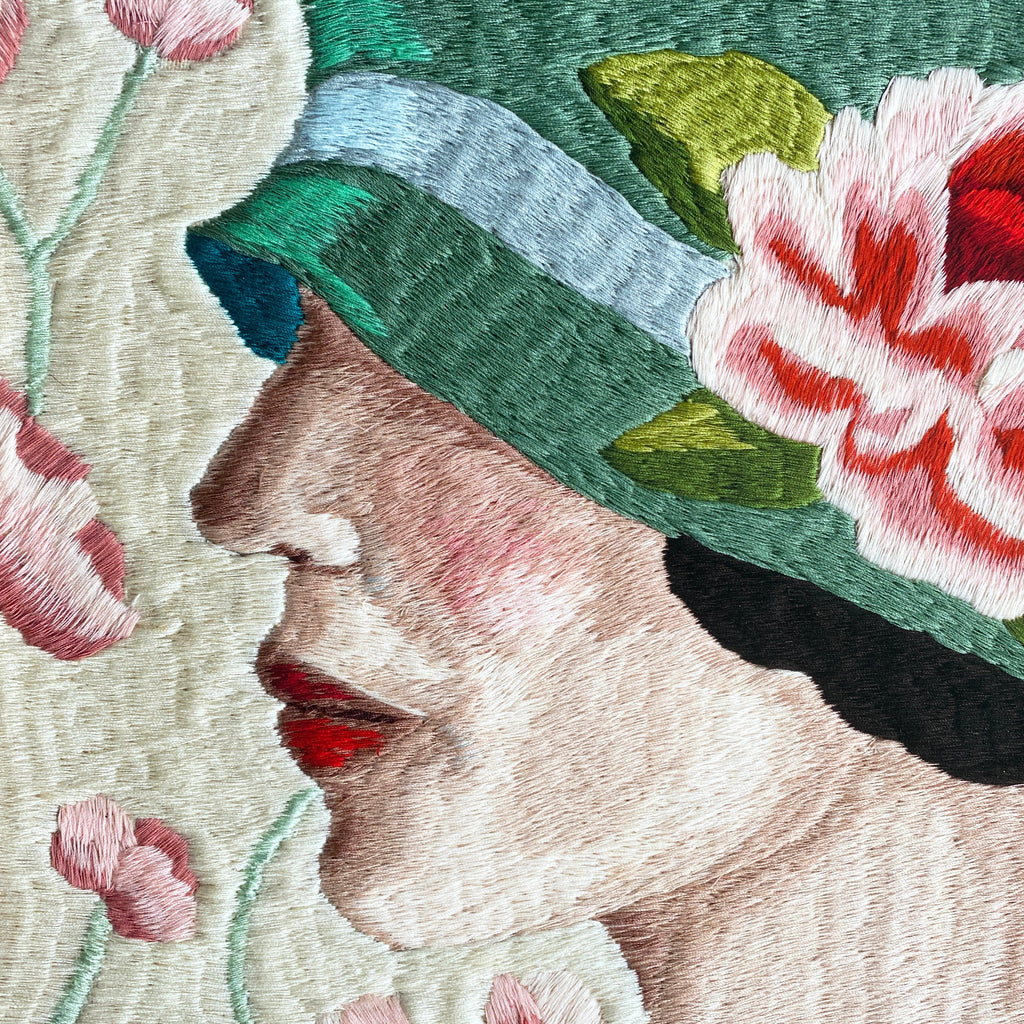 Sylvie Framed Embroidery Print