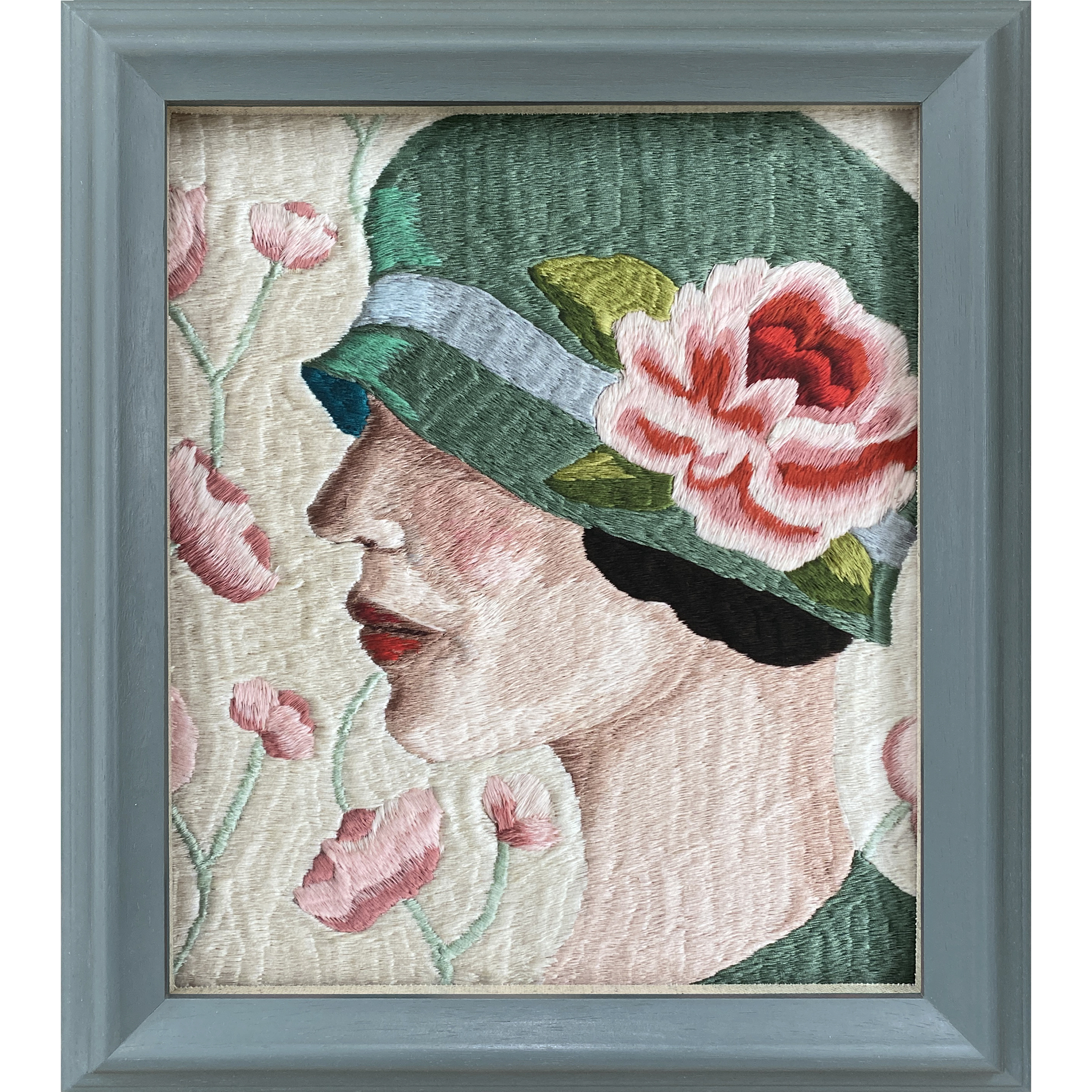 Sylvie Framed Embroidery Print