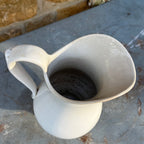 Vintage Boch La Louviere Belgium White Ceramic Jug