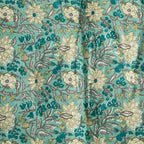 Teal Blue Block Printed Cotton Mattress | Scandinavian Outdoor Living