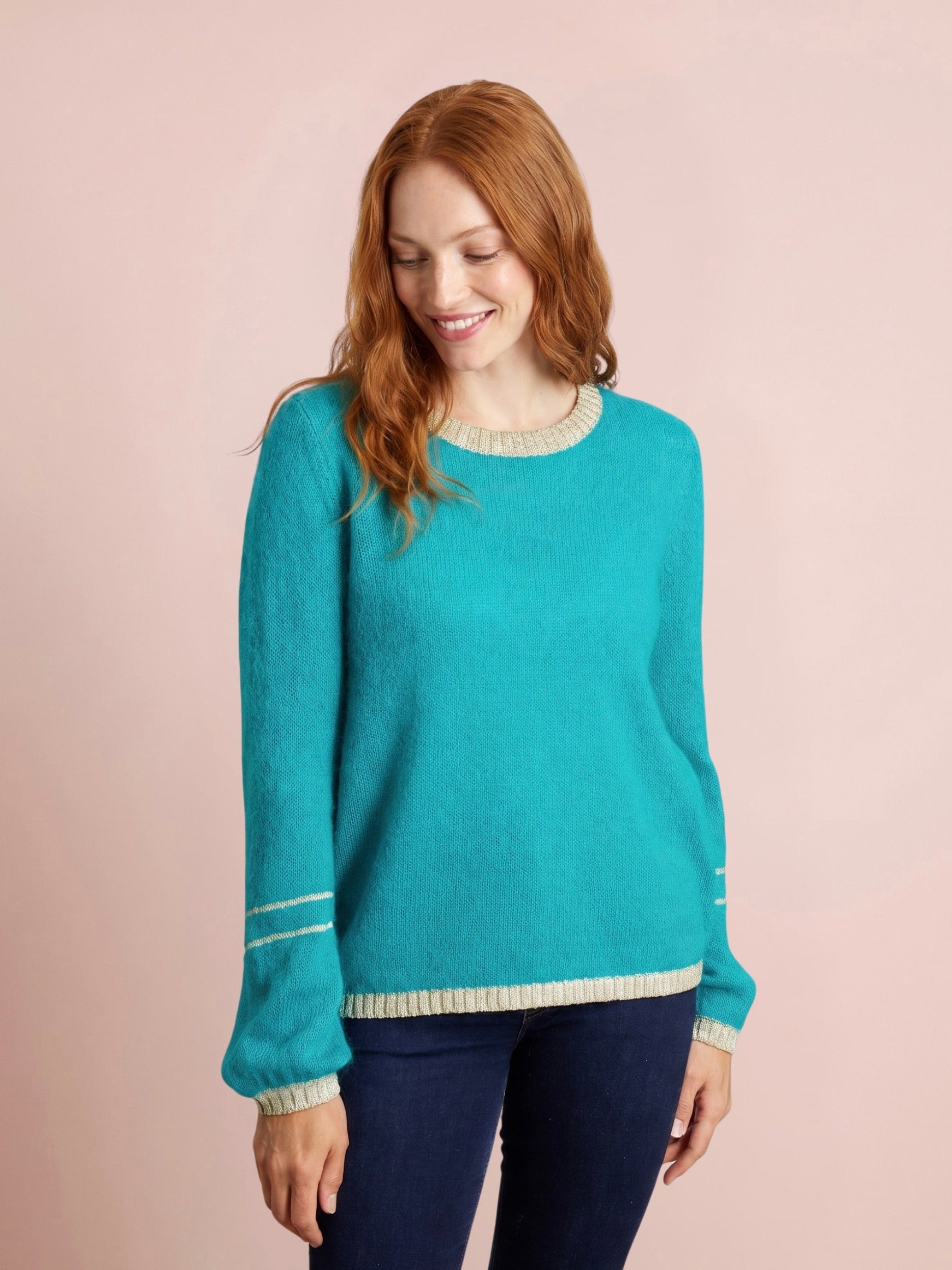 Lottie Mohair & Merino Knit Jumper with Lurex Trim