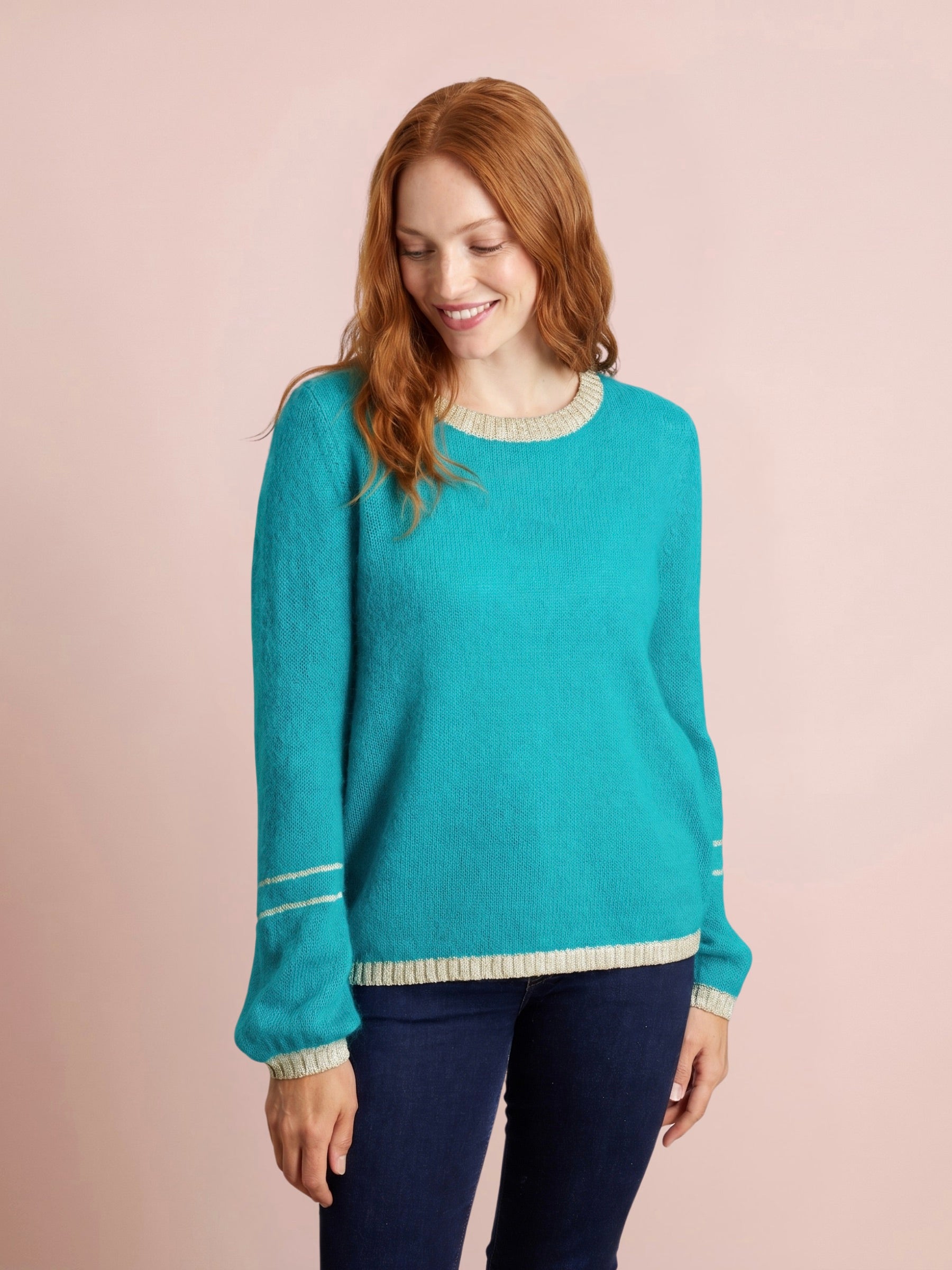 Lottie Mohair & Merino Knit Jumper with Lurex Trim