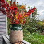 Green Glaze Terracotta  Urn Vase | 27cm