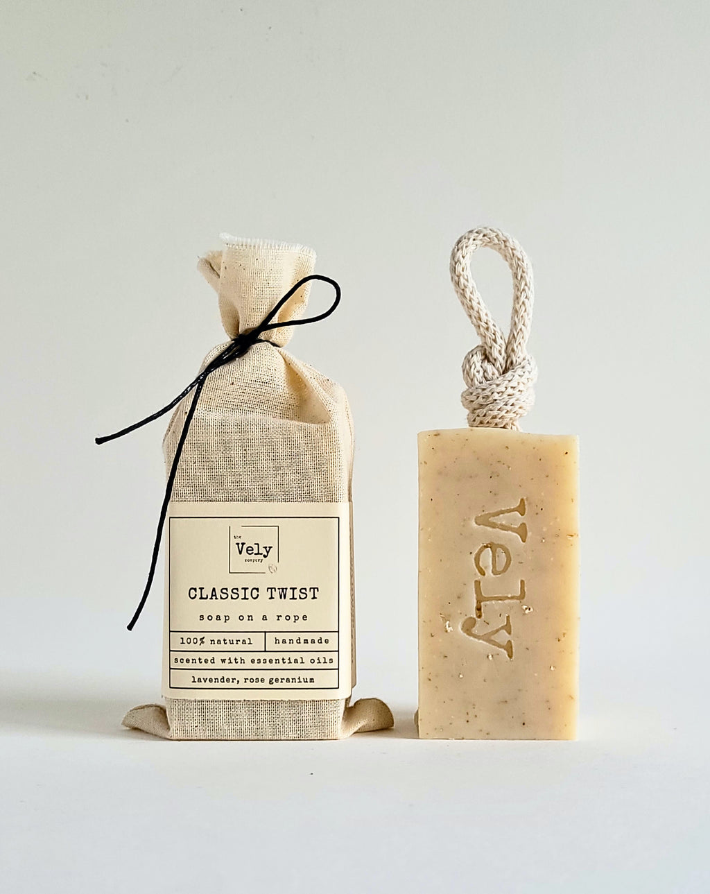 Natural Soap On A Rope - Classic Twist