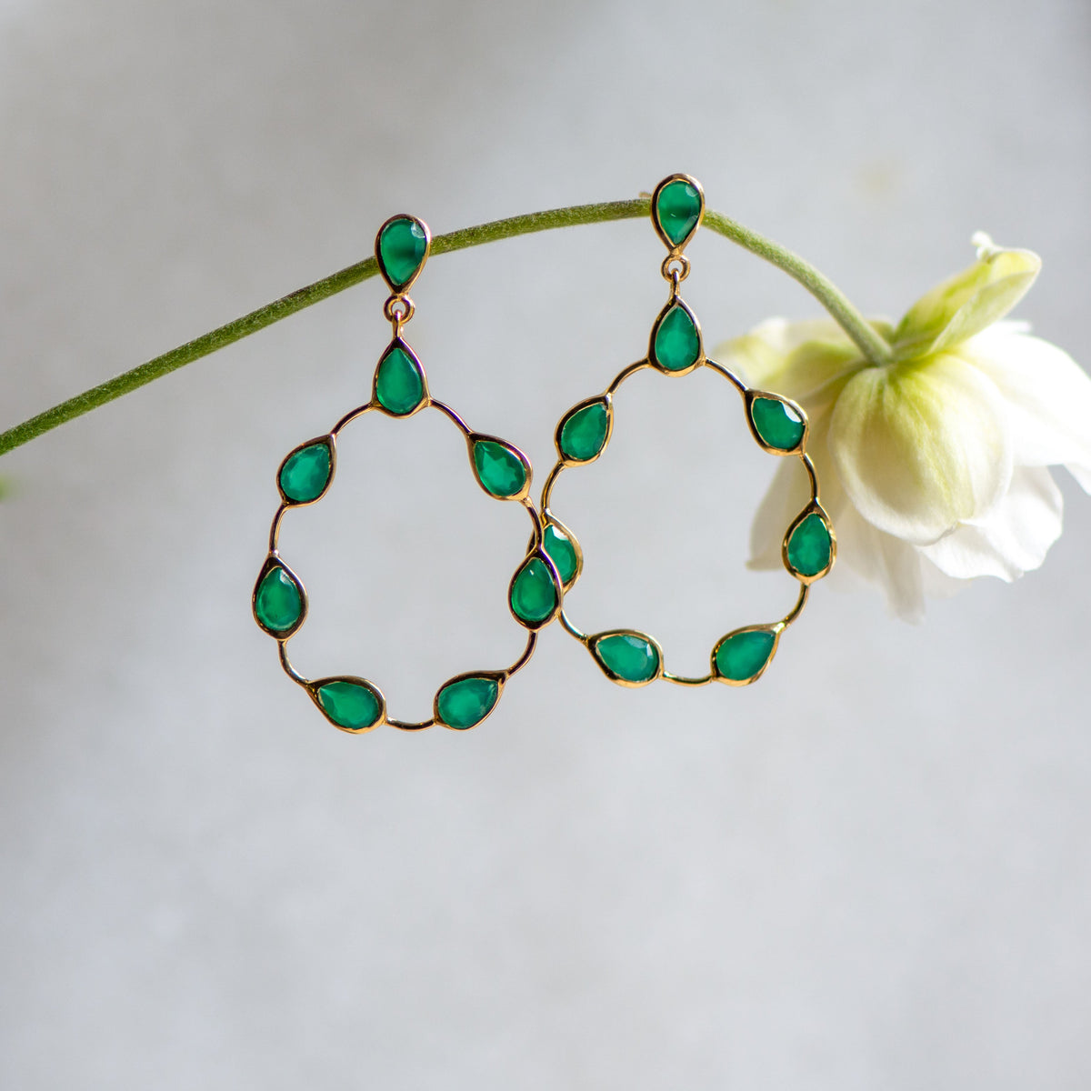 Tikka in Gold with Green Onyx