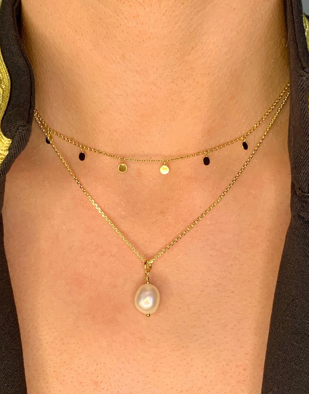 Tilly Gold Disc Necklace