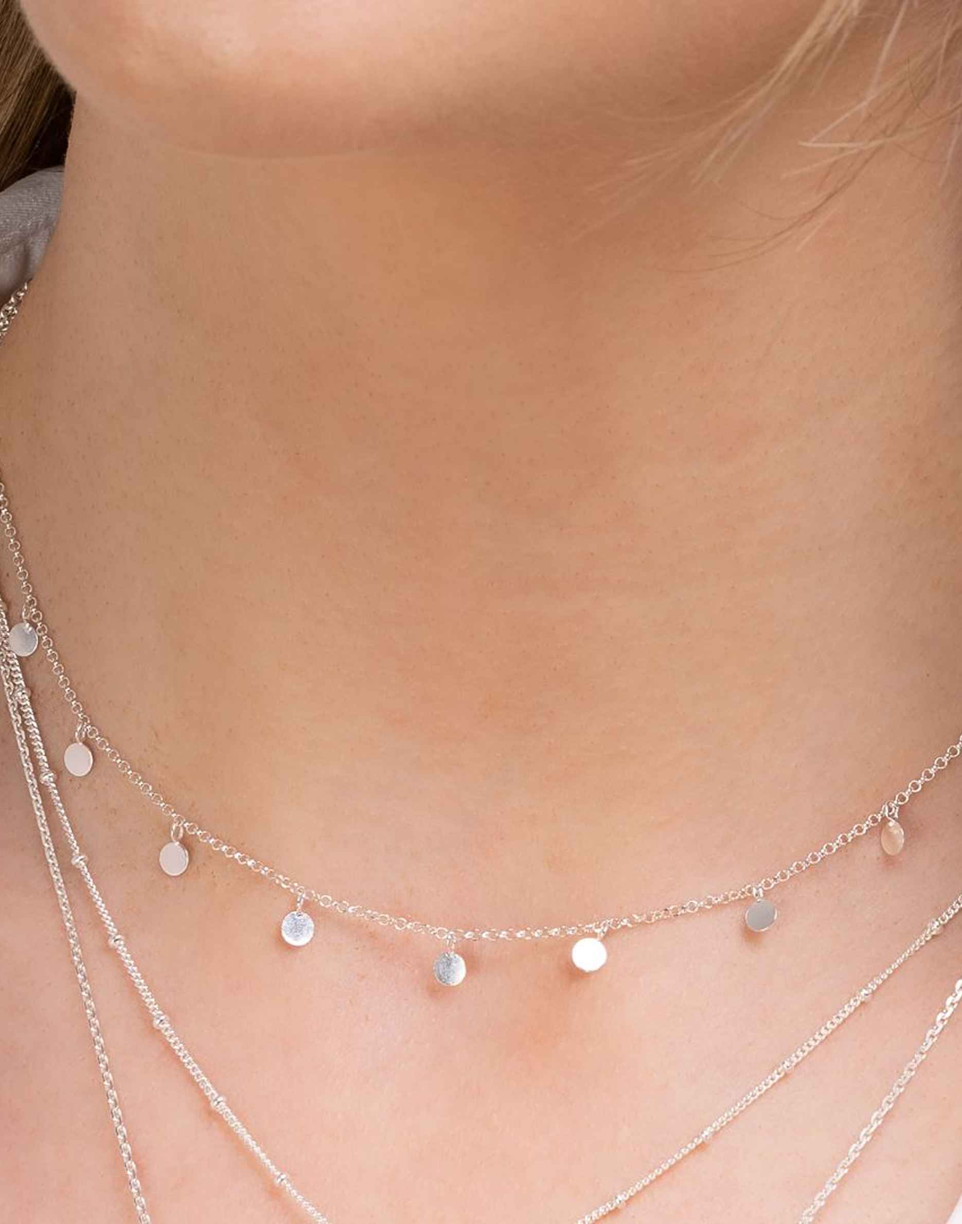 Tilly Silver Disc Necklace