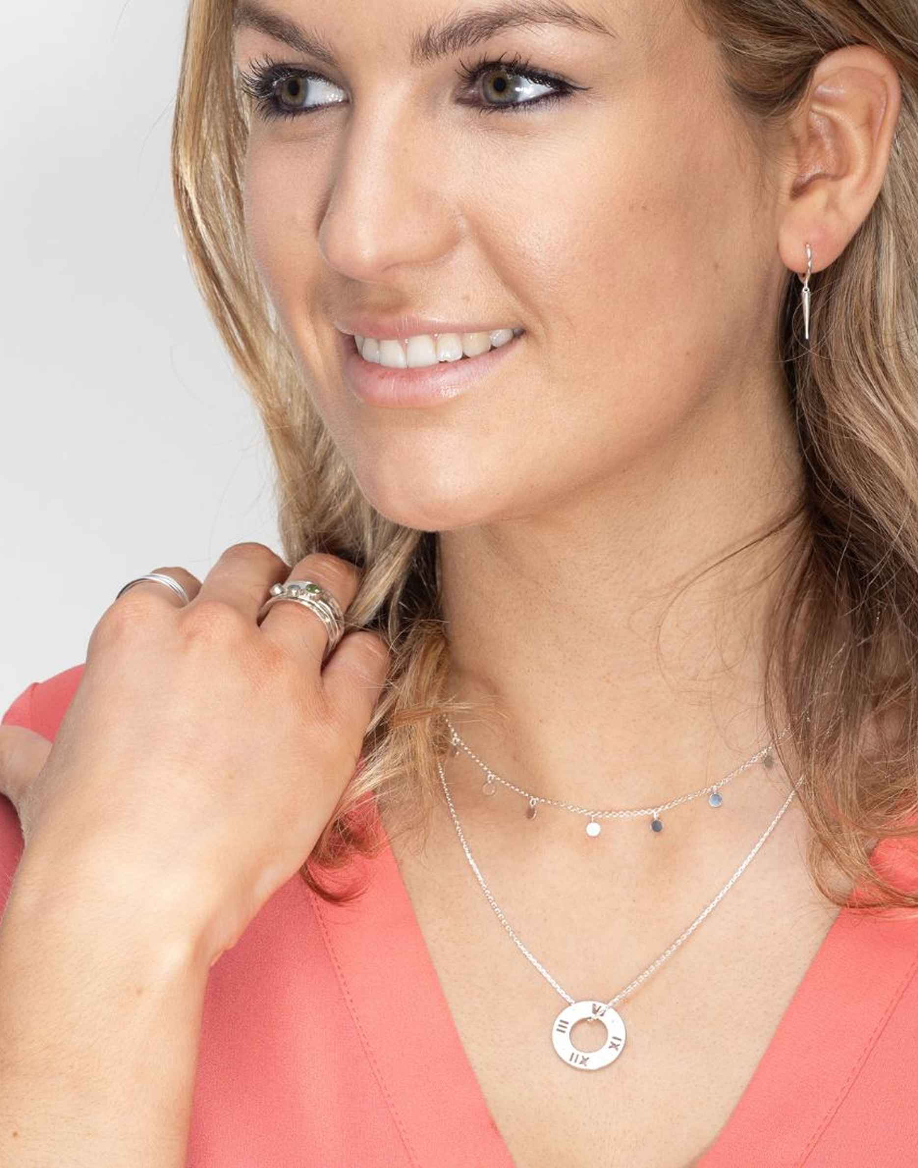 Tilly Silver Disc Necklace