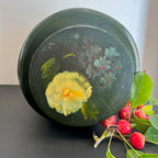 Vintage Tole Hand Painted Lidded Canister
