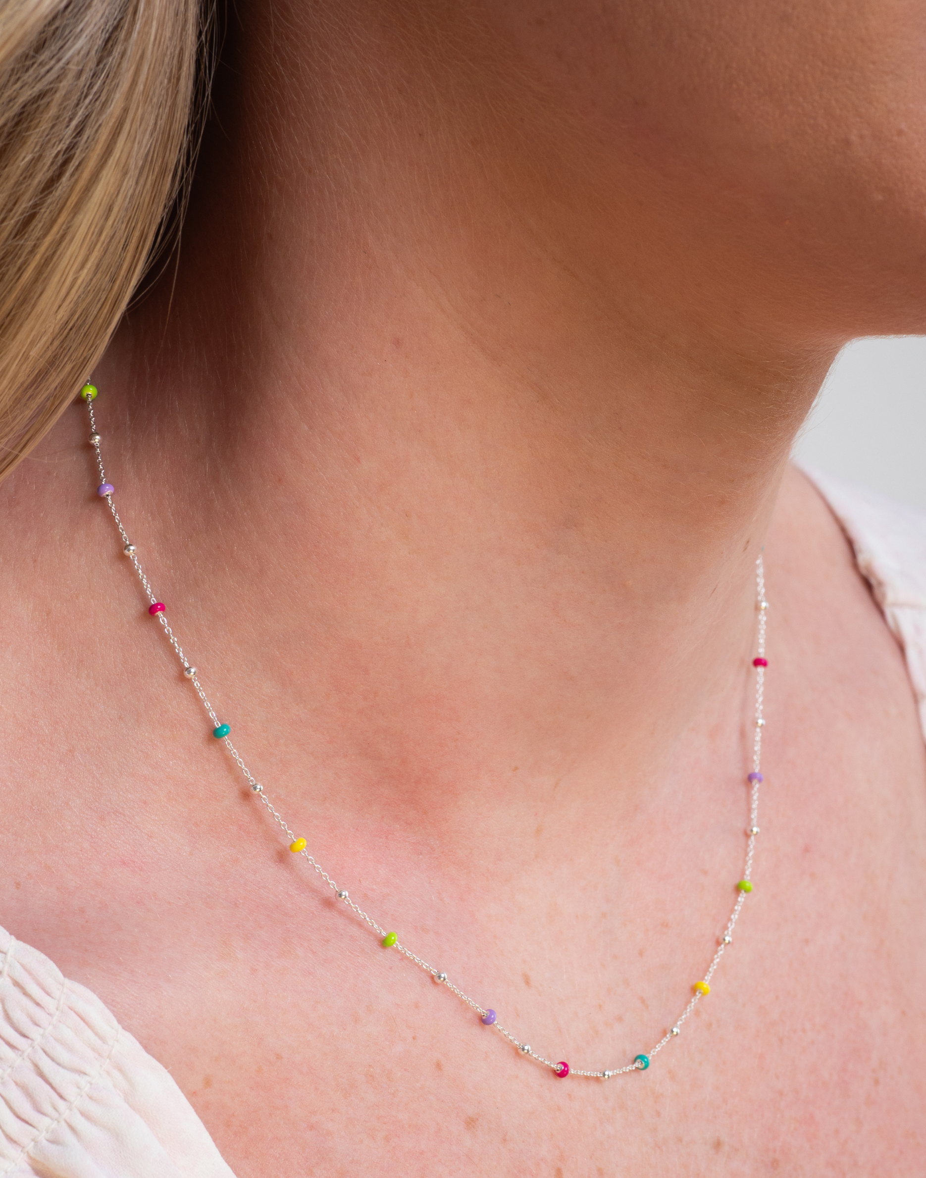 Tutti Fruiti Silver Necklace