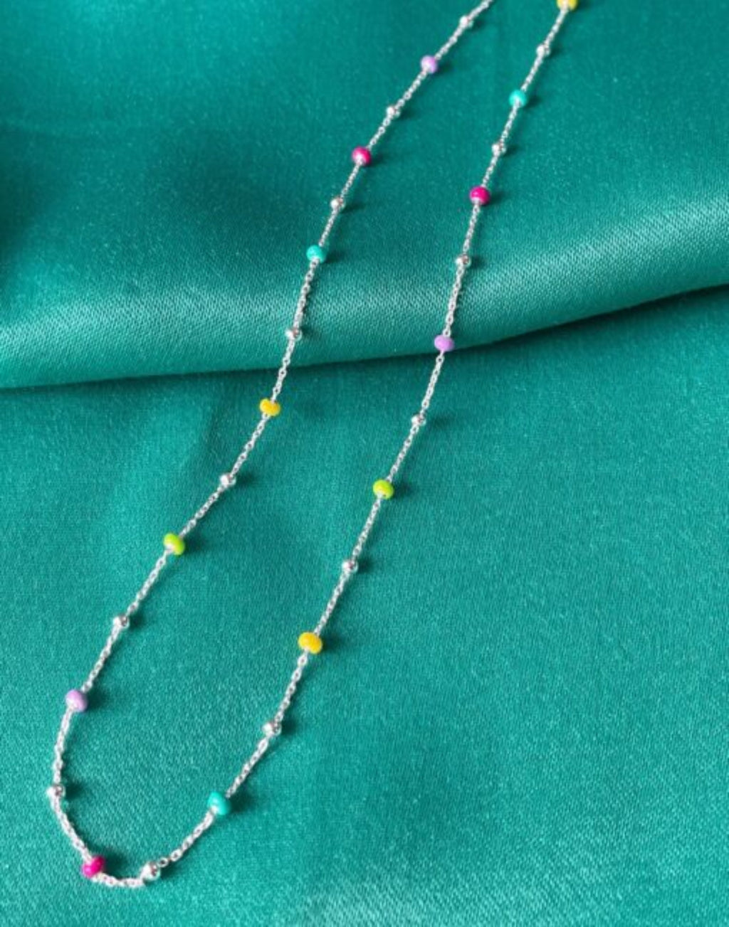Tutti Fruiti Silver Necklace
