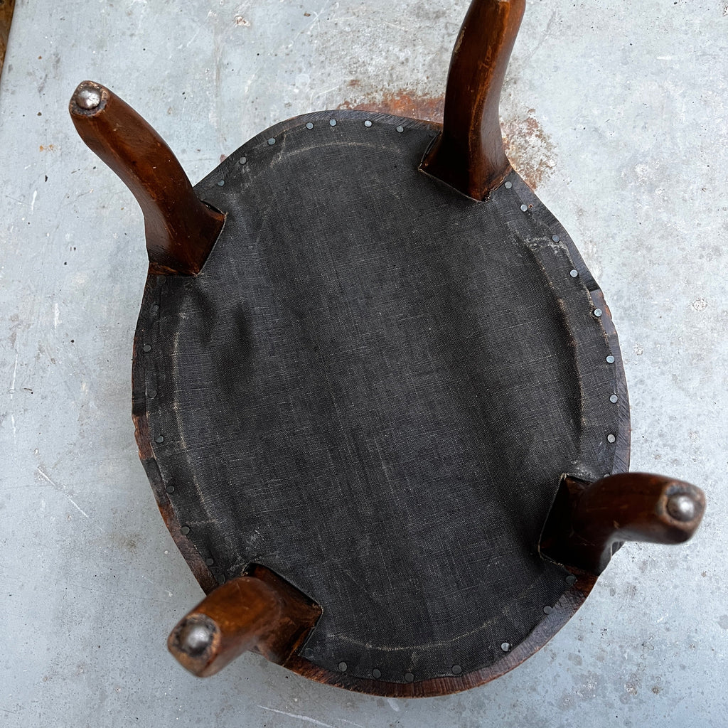 Small Vintage Upholstered Stool
