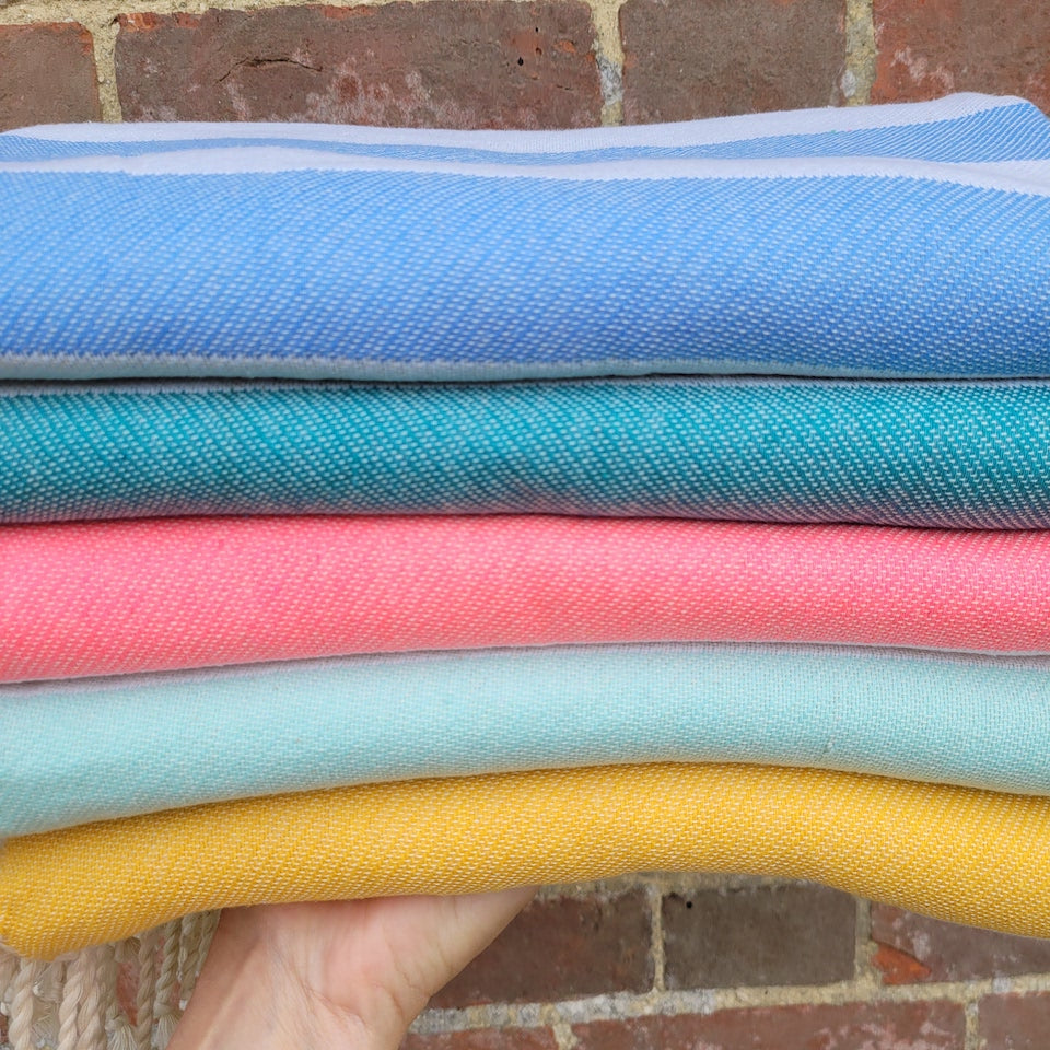 Vertical Stripe Cotton Throw