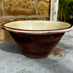 Victorian Dairy Bowl in Cream Glazed Earthenware