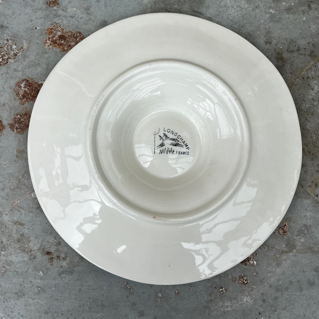 Vintage French Longchamp Oyster Plates