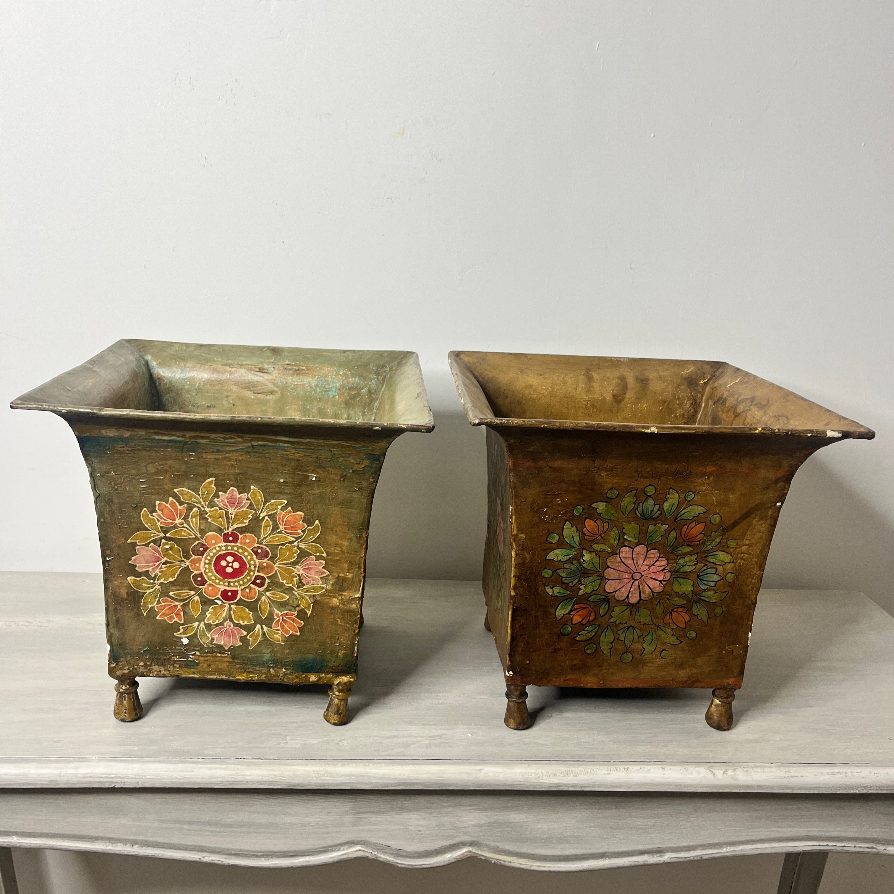 Pair of Decorative Vintage Planters