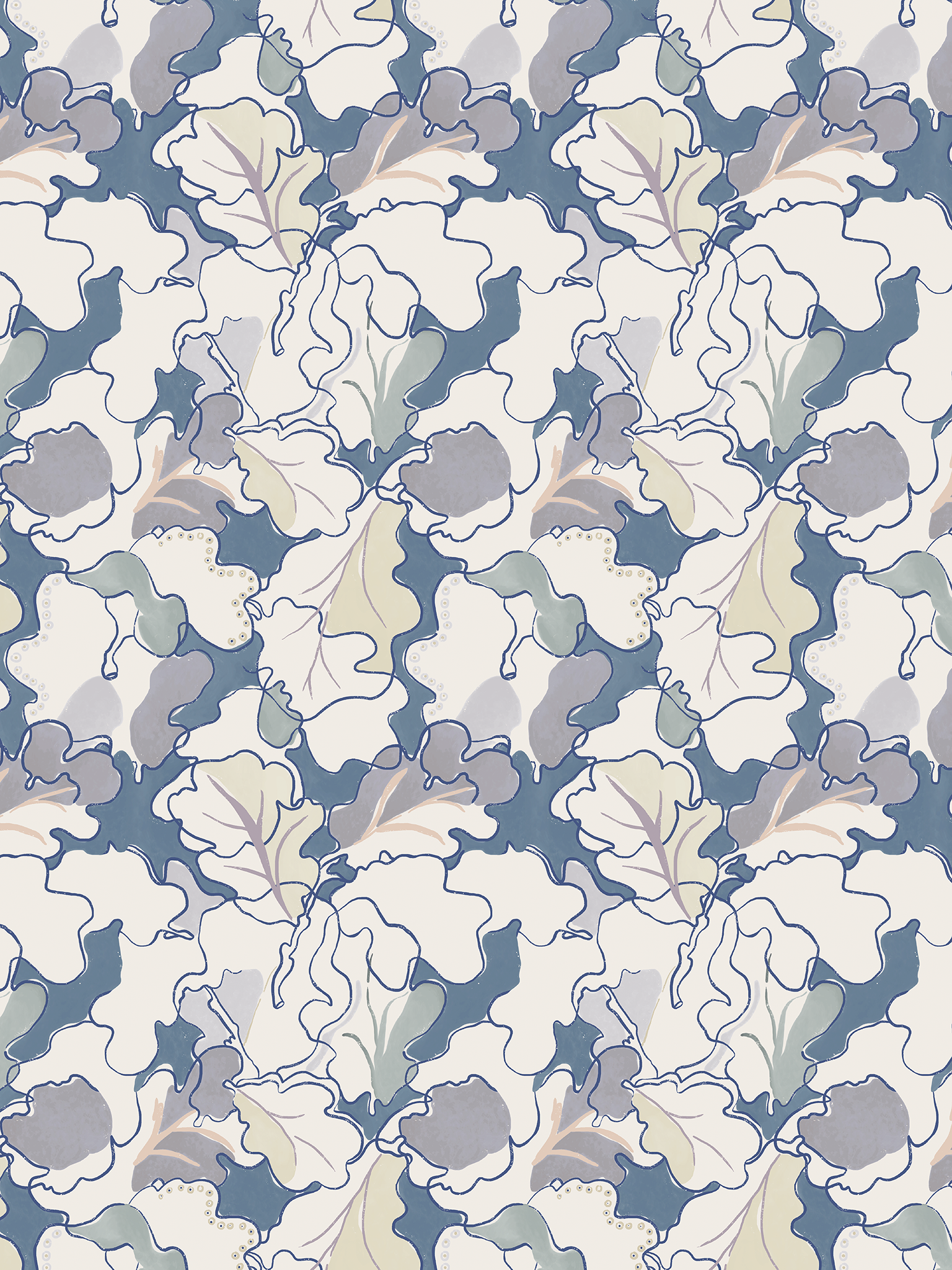 Adagio - Wallpaper - Blue and Grey