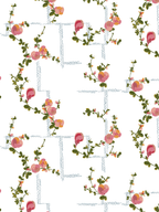 Coco - Wallpaper - Pink on White