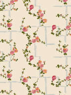 Coco - Wallpaper - Pink on Beige