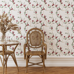 Coco - Wallpaper - Fuchsia on White