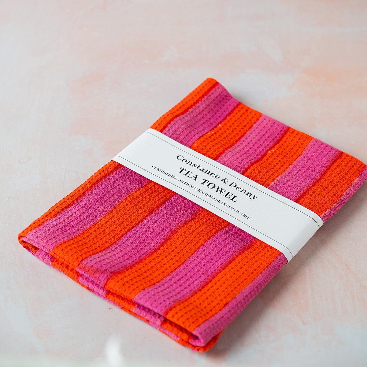 NEW WIDE STRIPE OLIVE tea towel