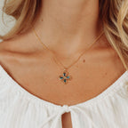 Lucky Clover Pendant with London Blue Topaz