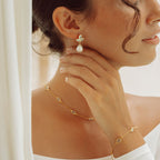 Topaz and Pearl Angel Drops