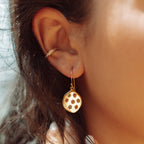 Stargazer Earrings in Gold and Tourmaline