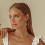 Triple Drop in Gold and Zirconia
