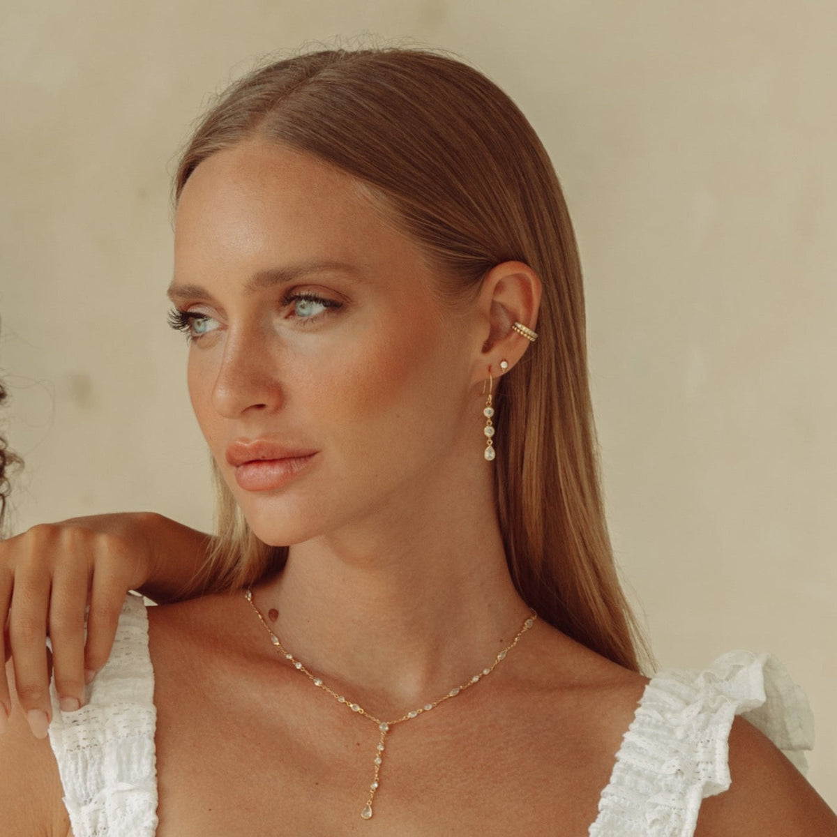 Triple Drop in Gold and Zirconia