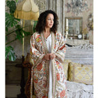 Floral Peach Waffle Dressing Gown