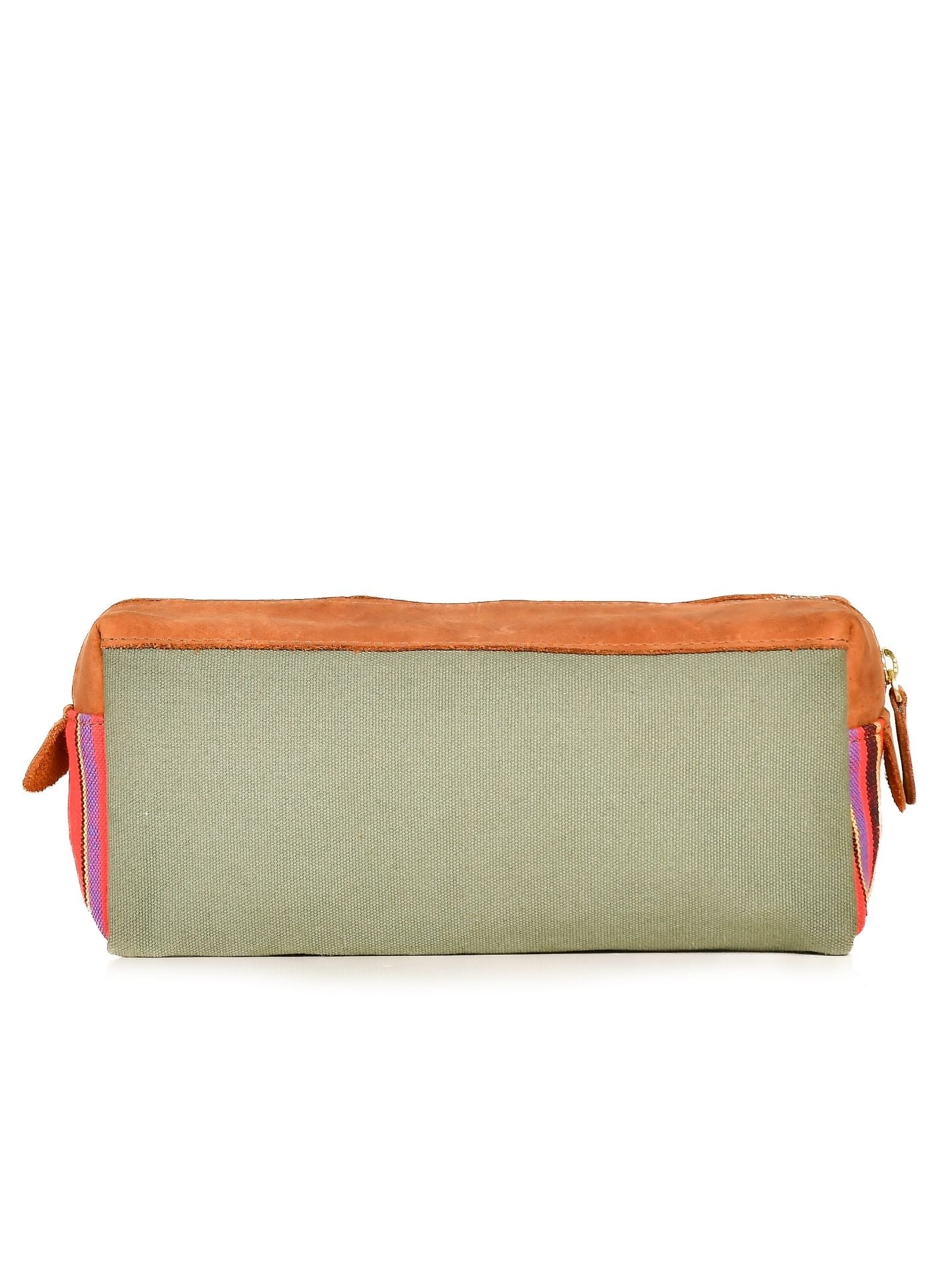 Canvas Safari Washbag - Khaki Green