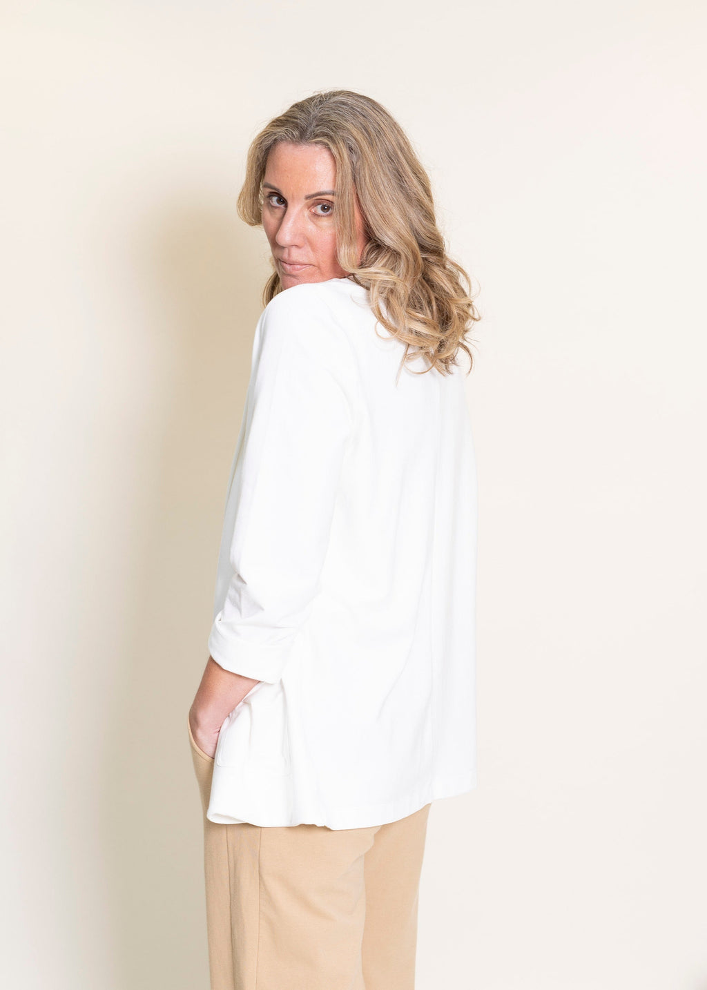 CIRCE soft blazer, warm white